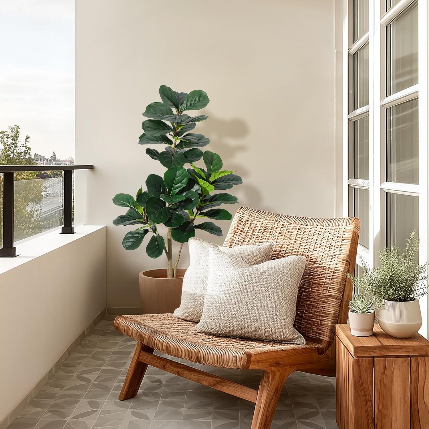4 ft Fiddle Leaf Fig Tree Arti - Ficus Lyrata Tree review and price
